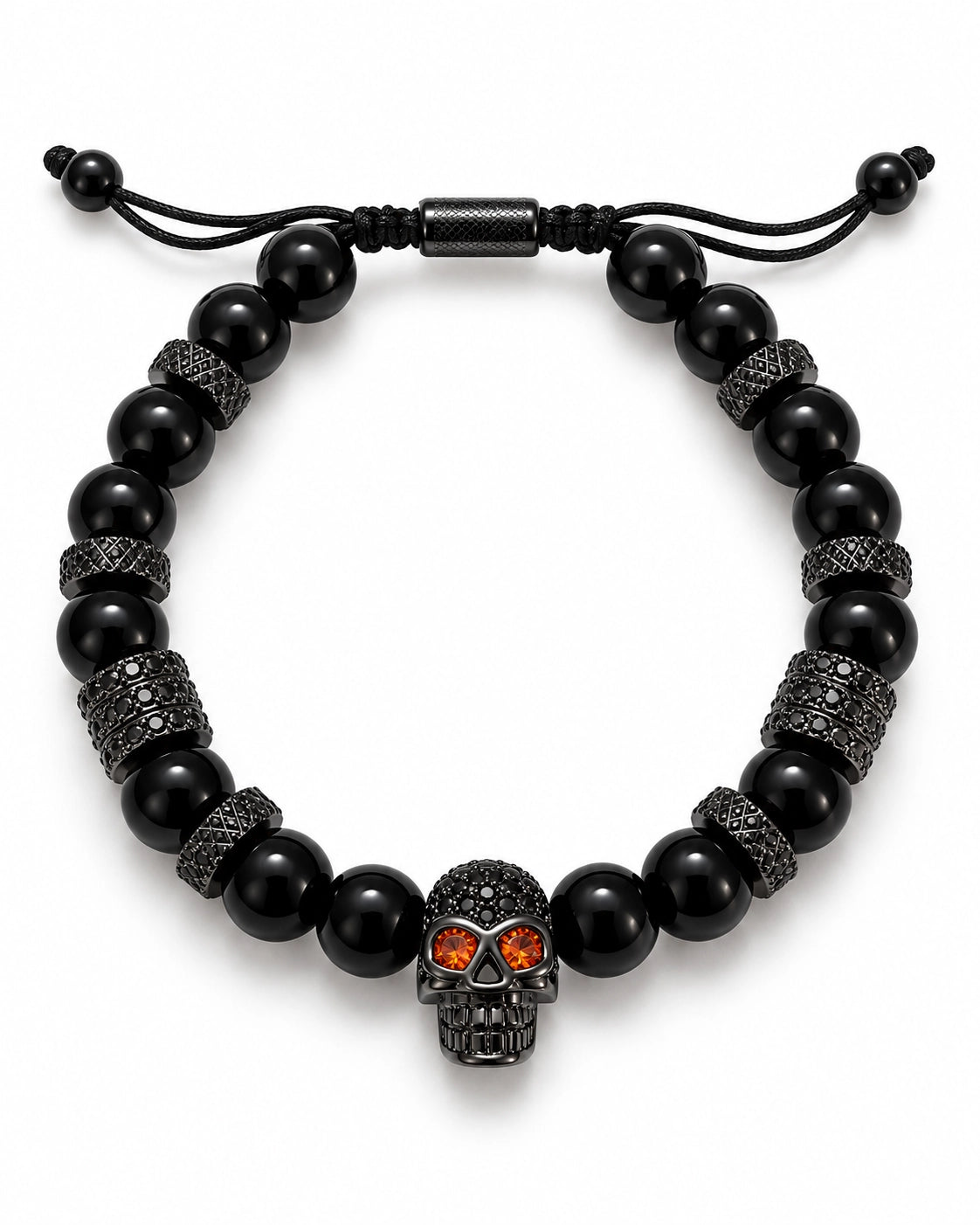 Pulsera Calavera Ojos de Fuego