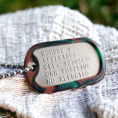 Placa Troquelada Dog-Tag