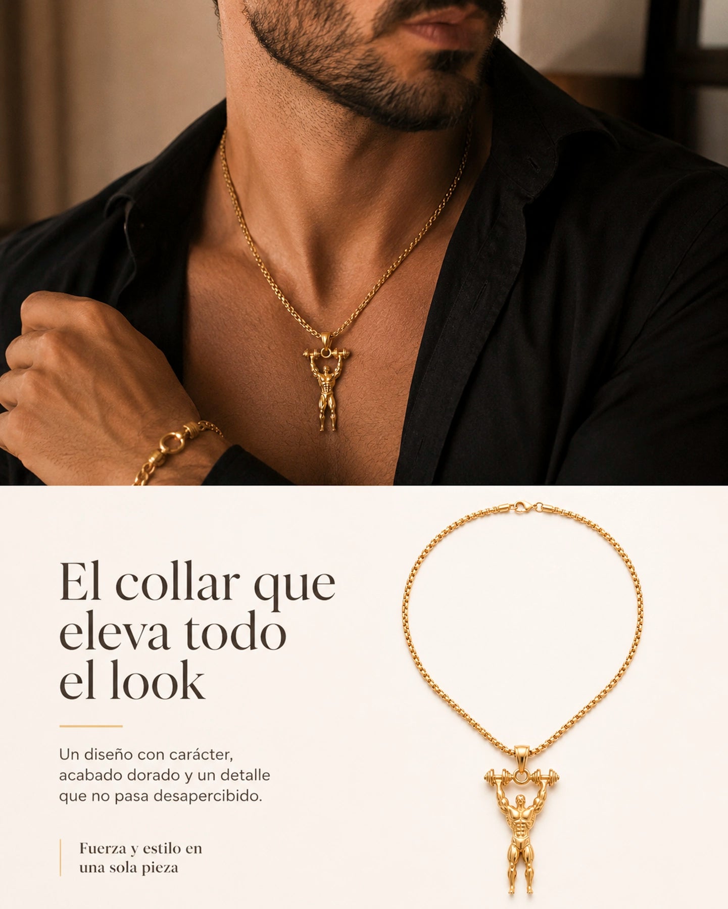 Collar Gym King – Dorado