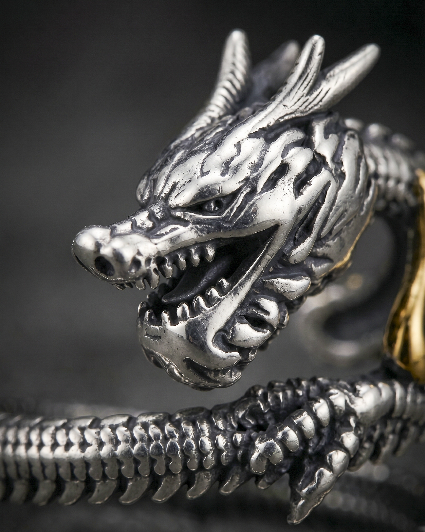 Dragón Imperial – Anillo Ajustable Envolvente