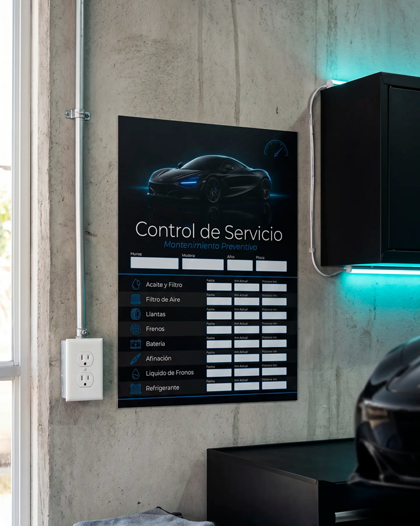 Kit de Control de Mantenimiento Automotriz – Garage & Parabrisas