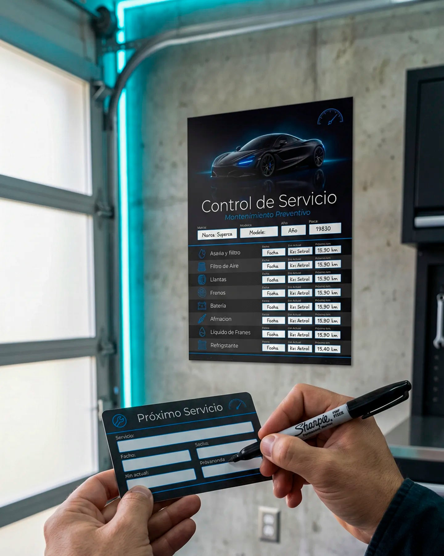 Kit de Control de Mantenimiento Automotriz – Garage & Parabrisas