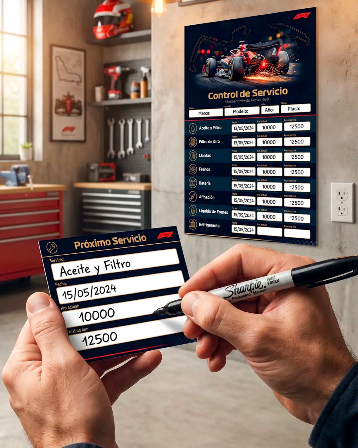 Kit de Control de Mantenimiento Automotriz – Garage & Parabrisas