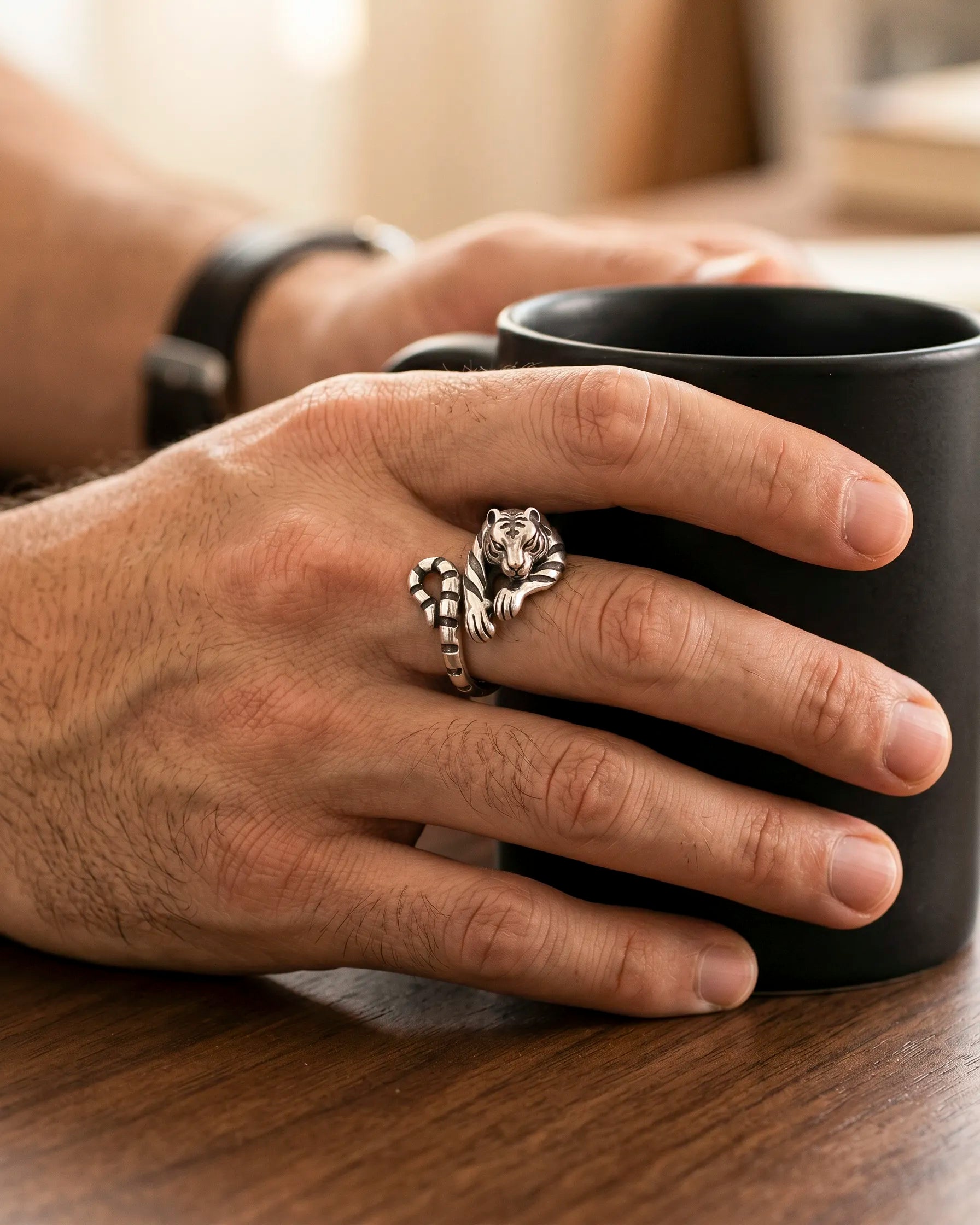 Anillo Tigre Salvaje – Ajustable