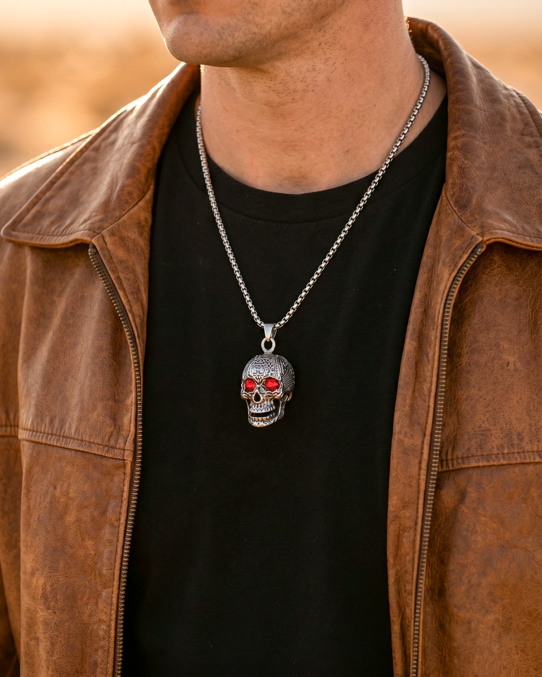 Collar Skull – Ojos Carmesí
