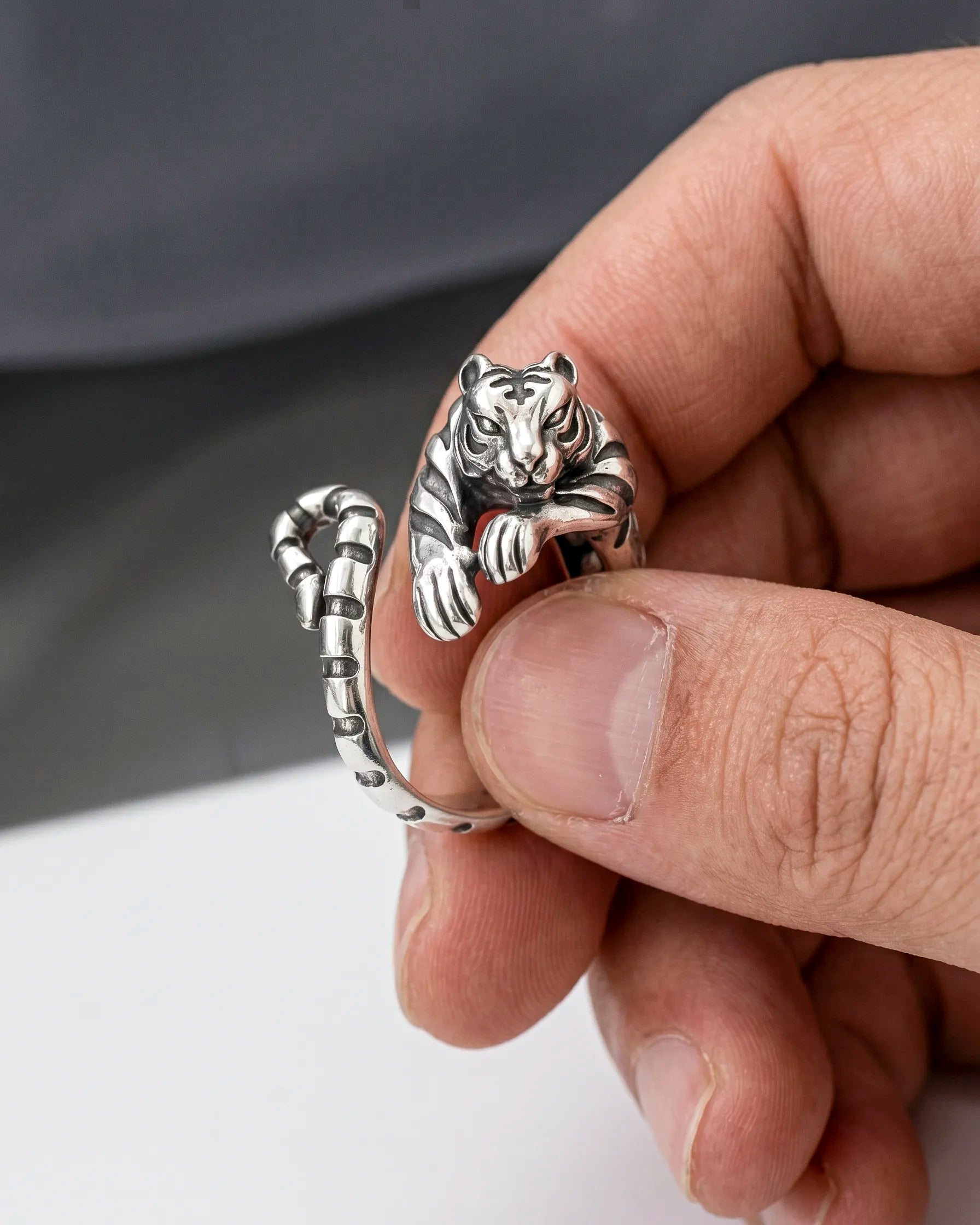 Anillo Tigre Salvaje – Ajustable
