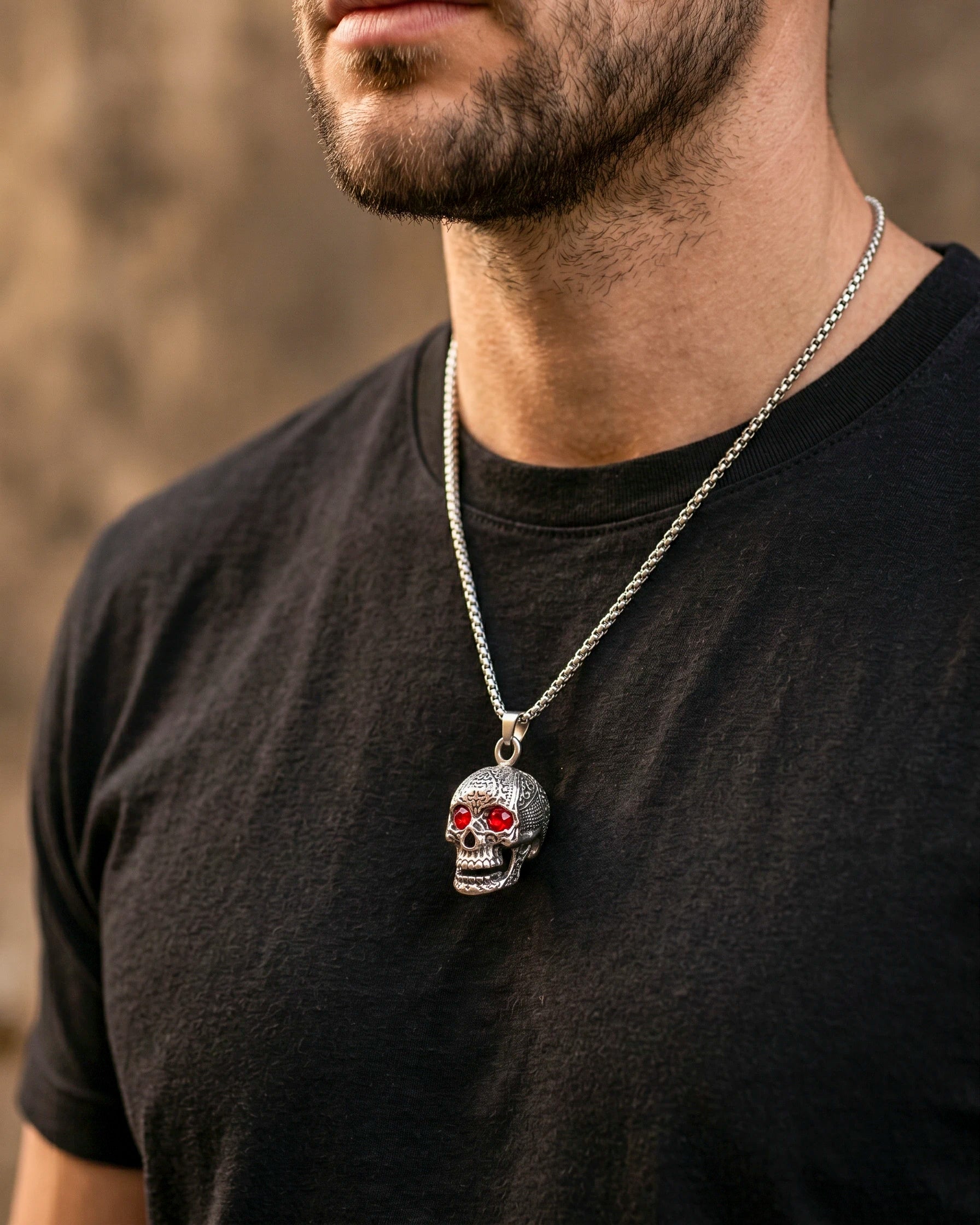 Collar Skull – Ojos Carmesí