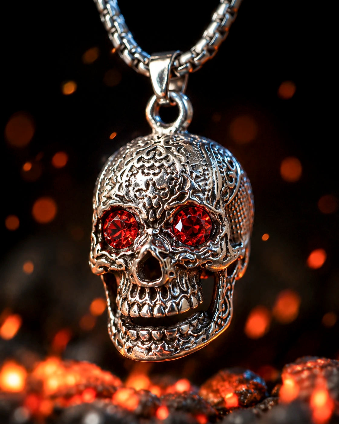 Collar Skull – Ojos Carmesí