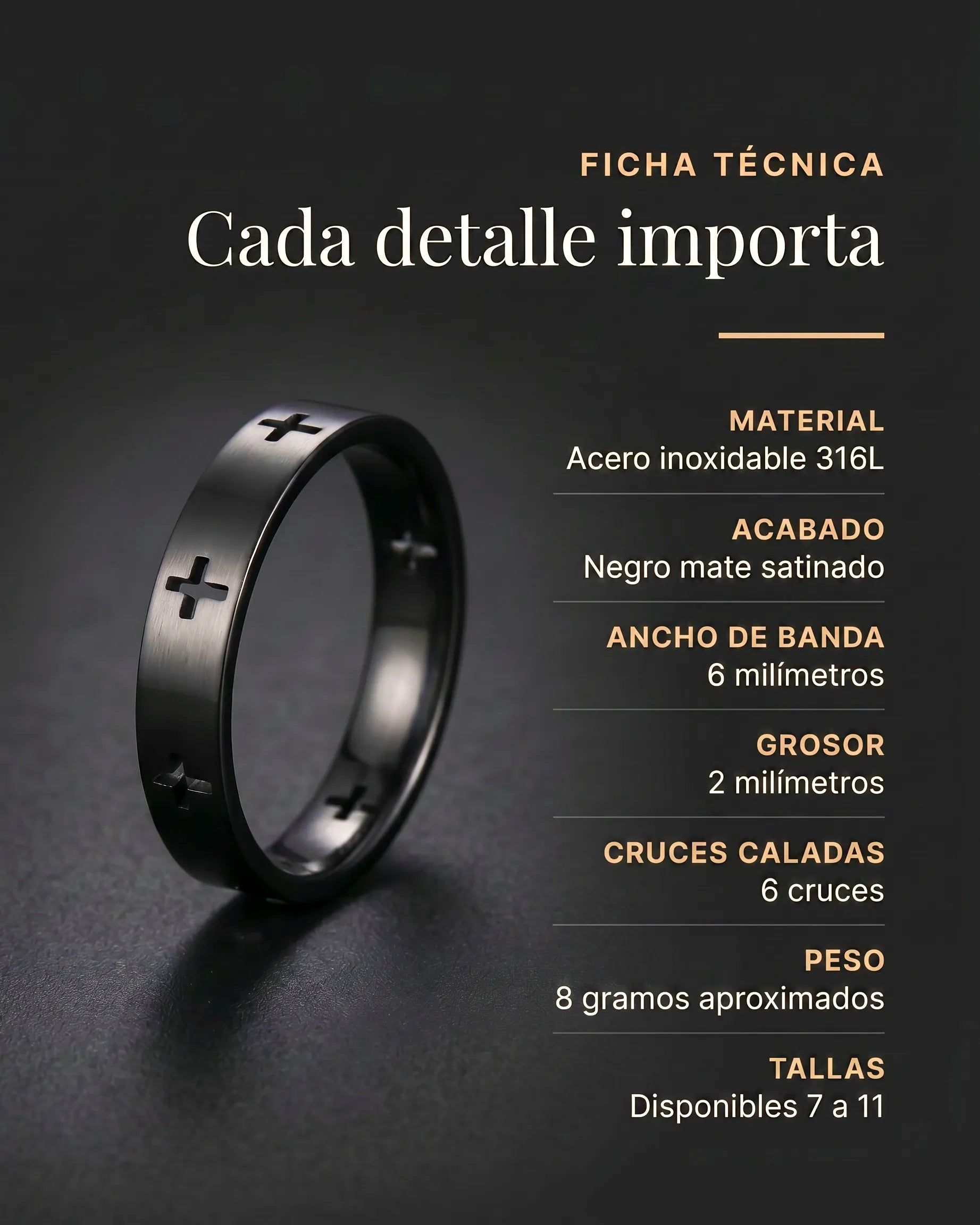 Anillo Cruces – Black Edition