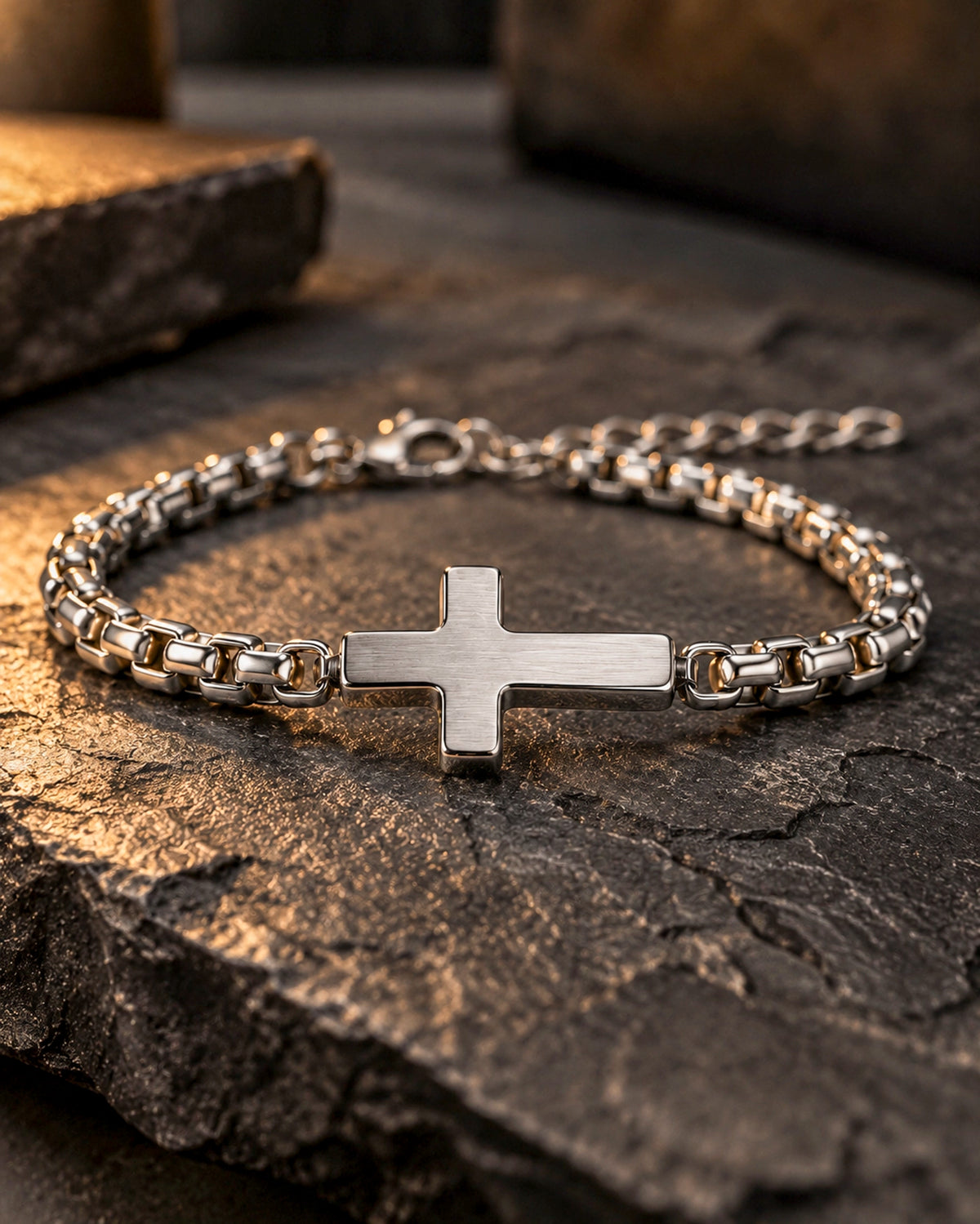 Pulseras Cruz Lisa