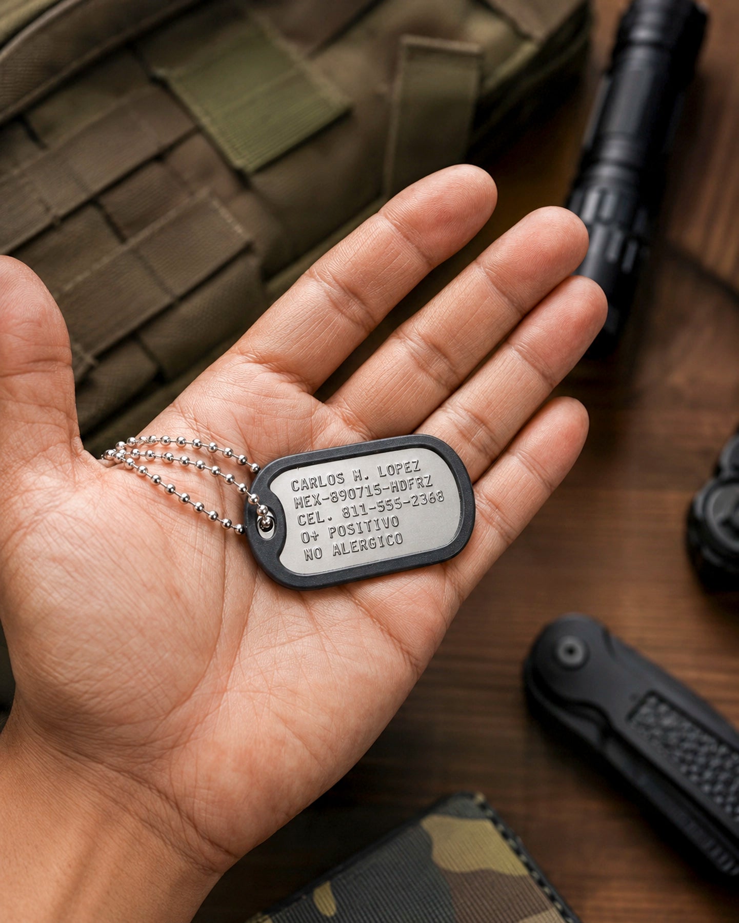 Placa Dog Tag Troquelada – Personalizada