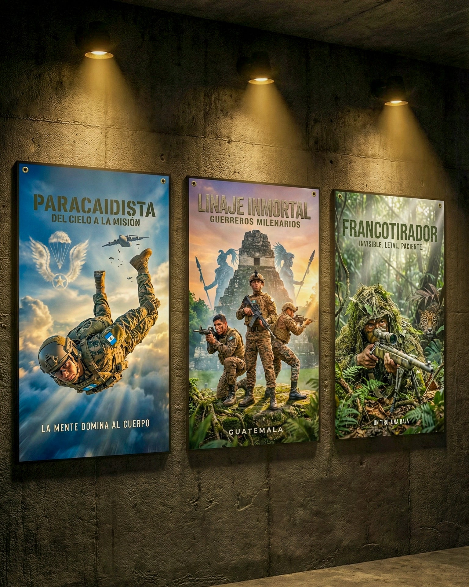 Pósters Tácticos – Colección Honor y Fuego