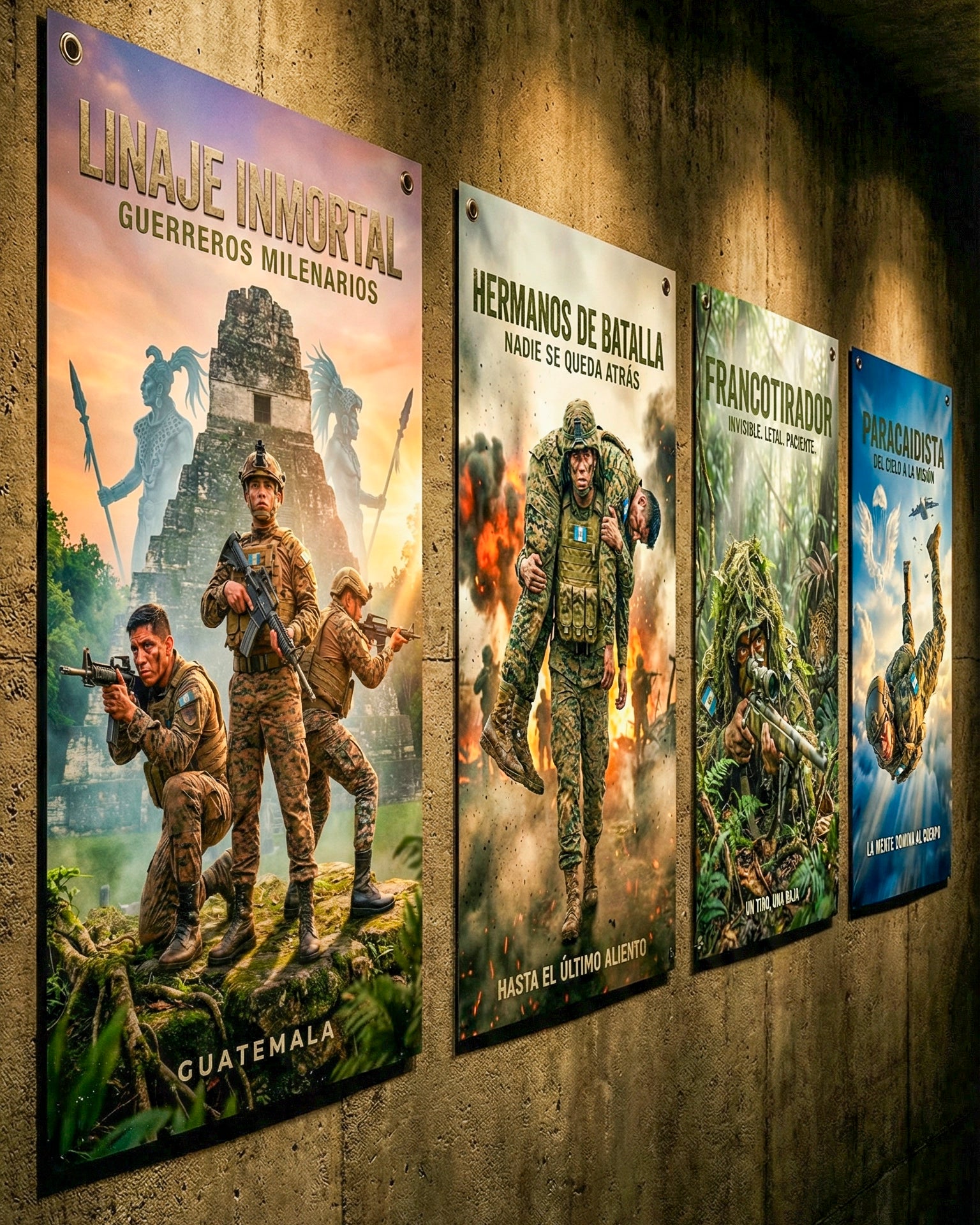 Pósters Tácticos – Colección Honor y Fuego