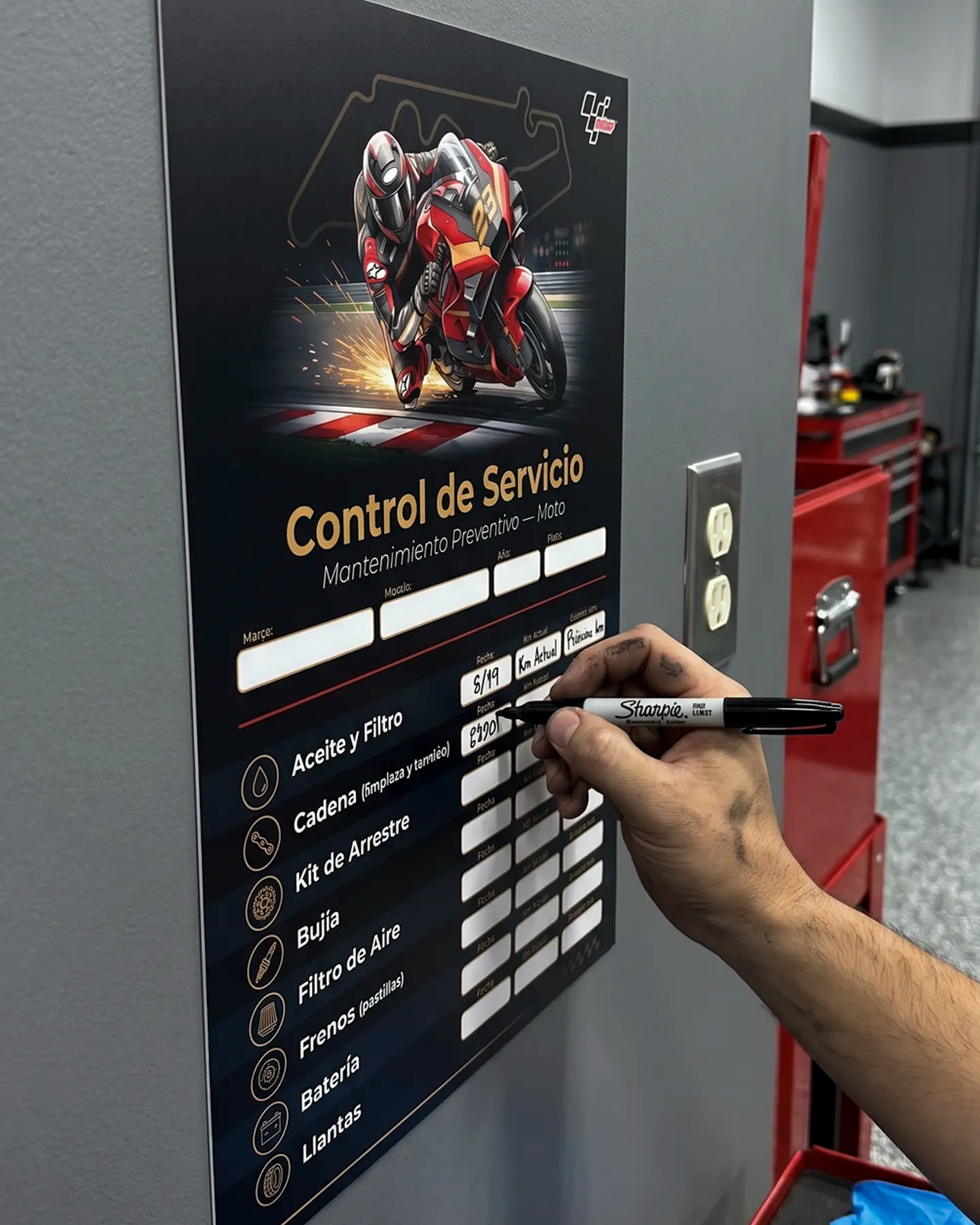 Kit de Control de Servicio para Moto